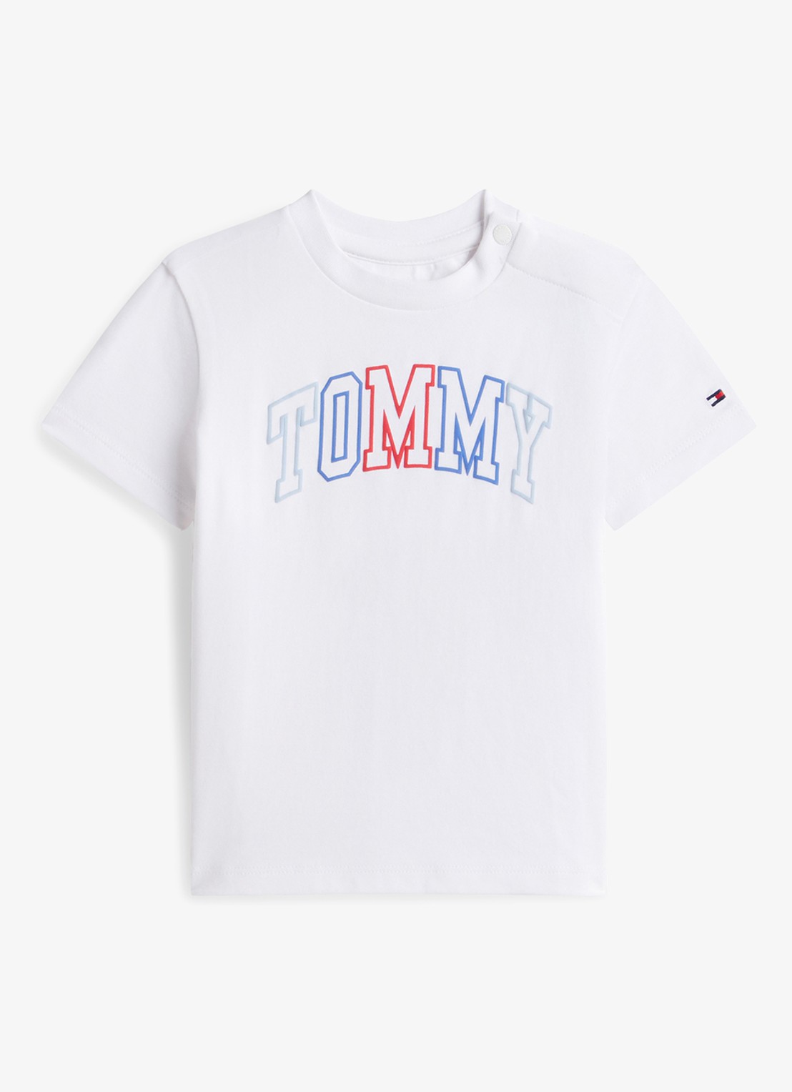 Tommy Hilfiger T-shirt met logo - voorkant wit