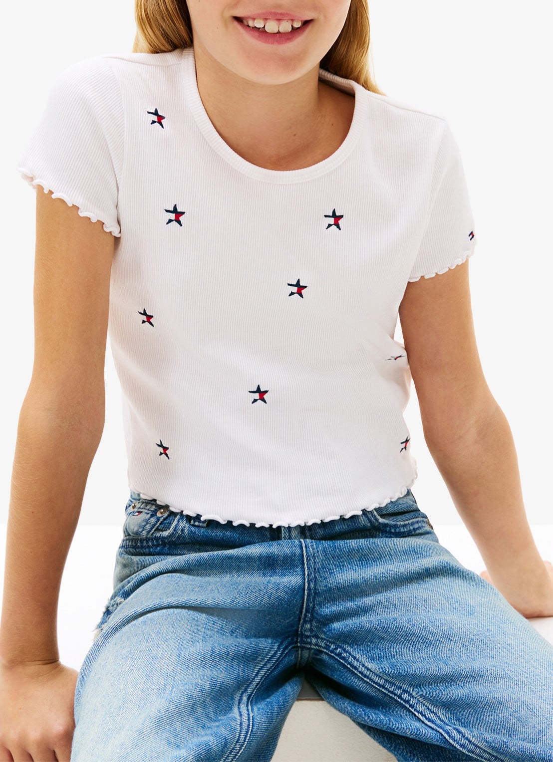 Tommy Hilfiger T-shirt met logo - detail 5 wit