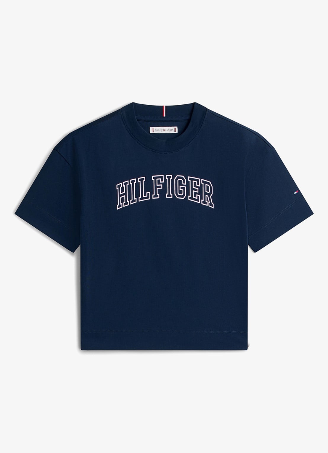 Tommy Hilfiger T-shirt met logo - voorkant 2 donkerblauw