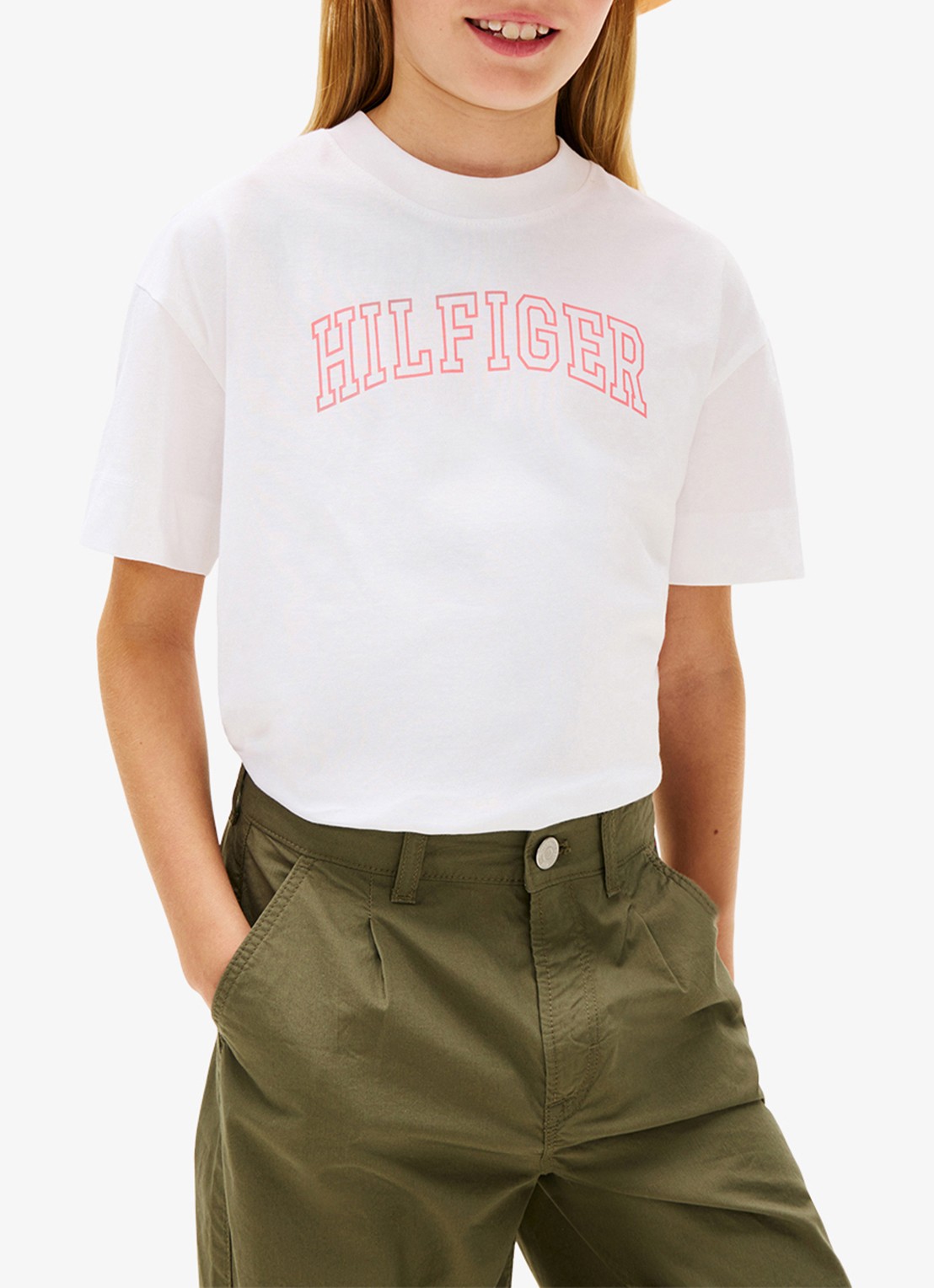 Tommy Hilfiger T-shirt met logo - detail 4 wit