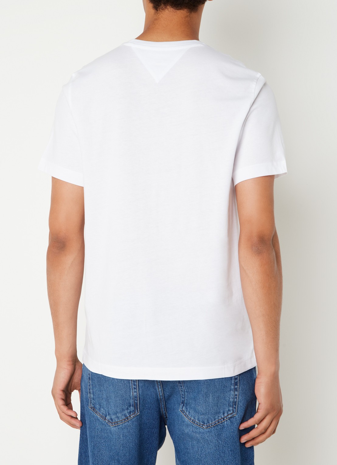 Tommy Hilfiger T-shirt met logoborduring  - achterkant wit