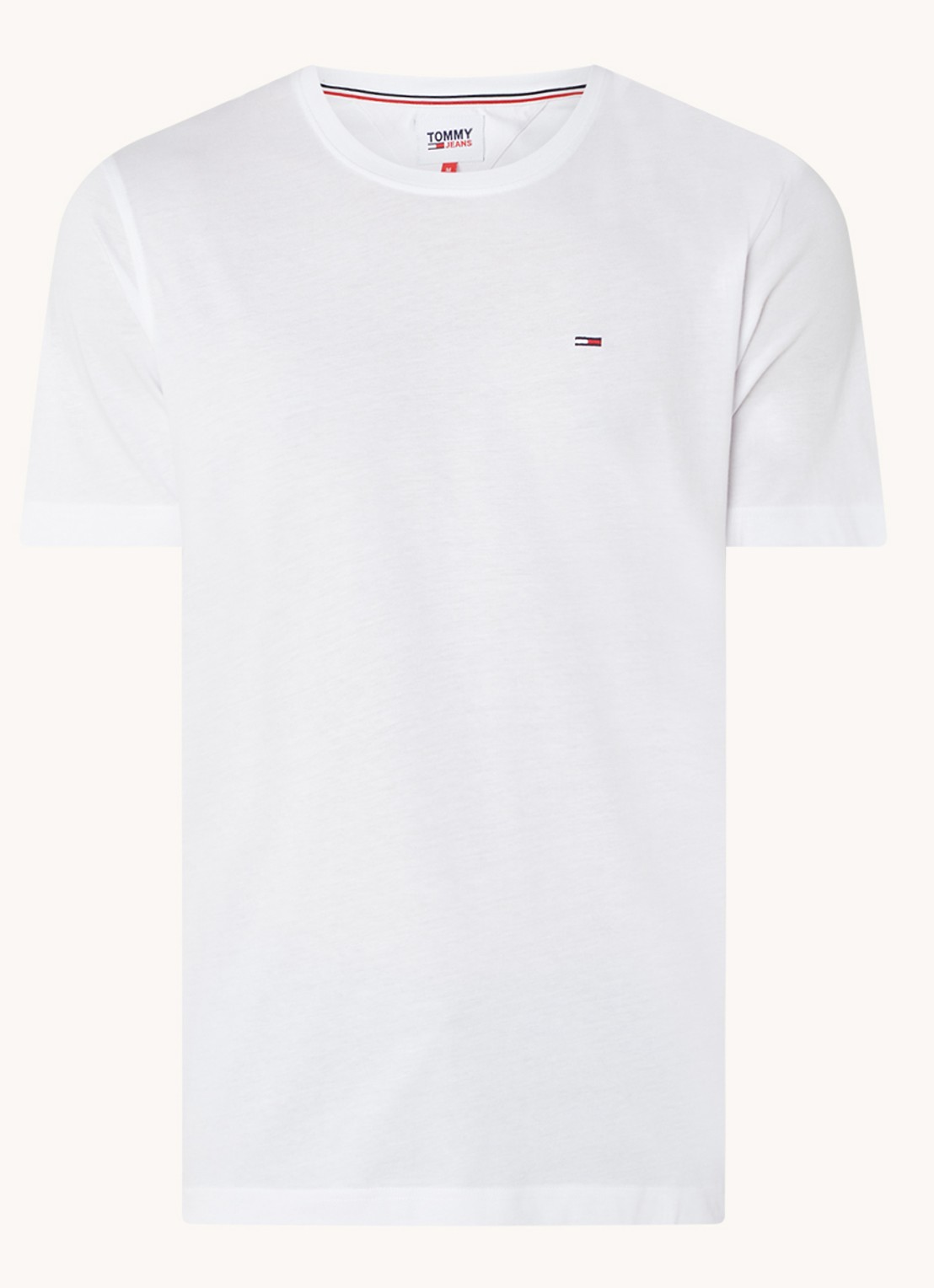 Tommy Hilfiger T-shirt met logoborduring  - voorkant 2 wit