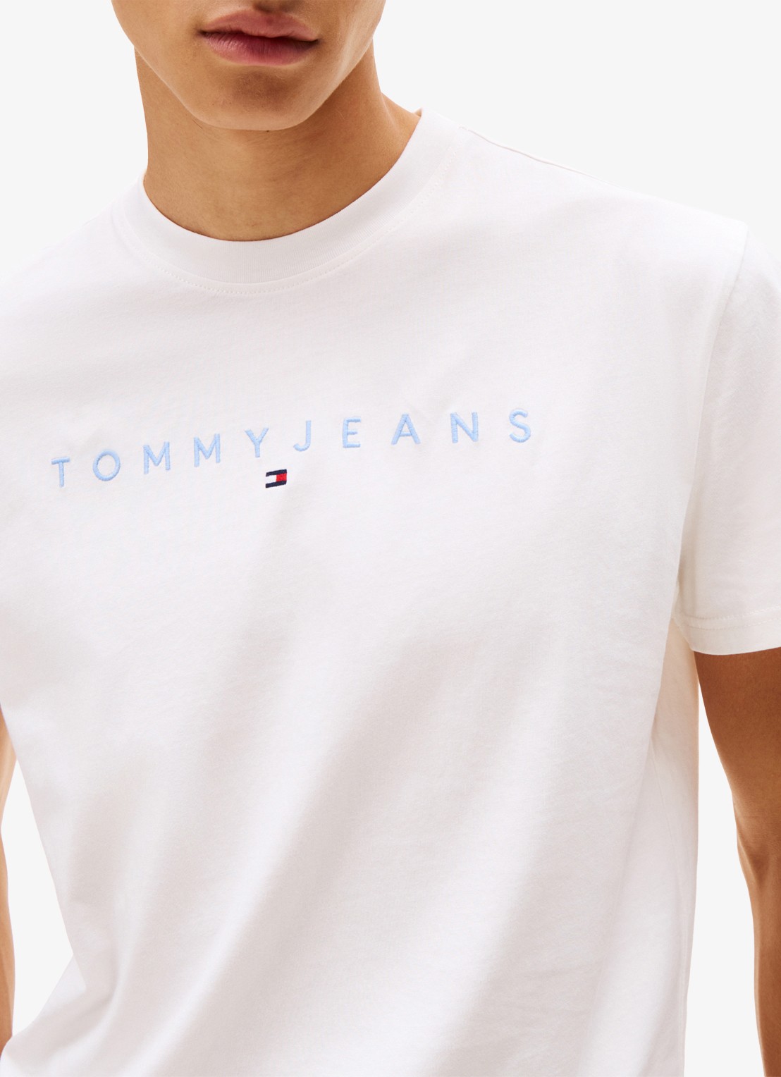 Tommy Hilfiger T-shirt met logoborduring - detail 2 creme