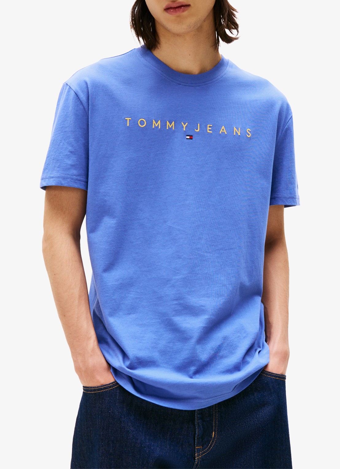 Tommy Hilfiger T-shirt met logoborduring - detail 4 blauw