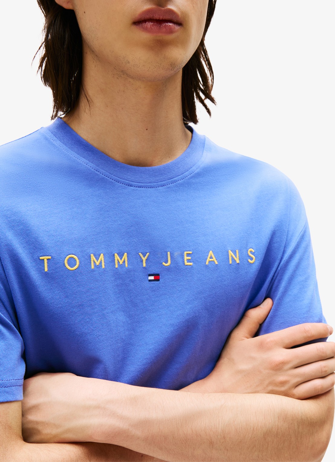 Tommy Hilfiger T-shirt met logoborduring - detail 5 blauw