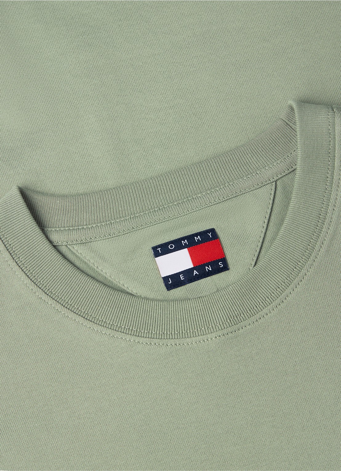 Tommy Hilfiger T-shirt met logoborduring - detail 3 olijfgroen