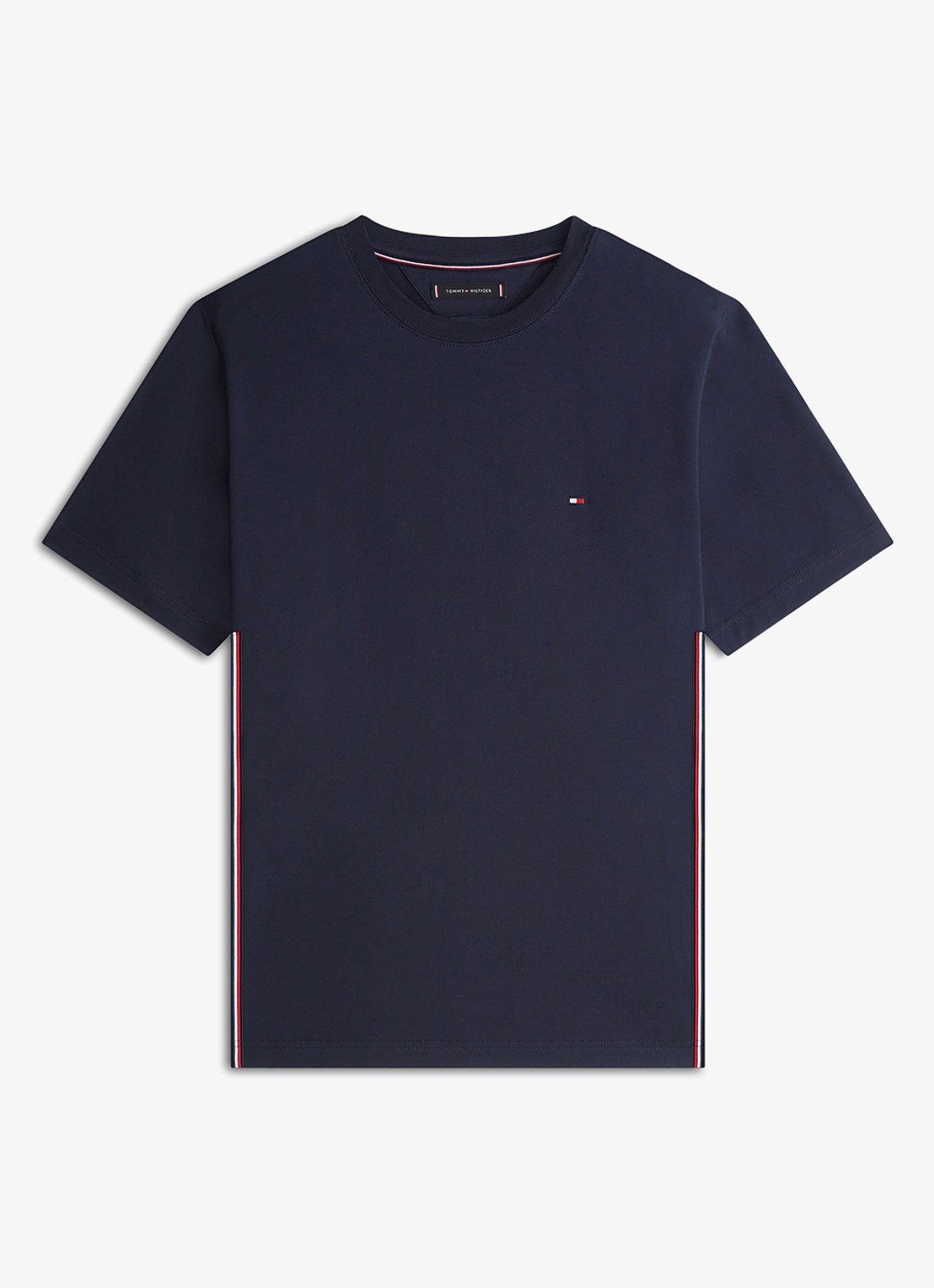 Tommy Hilfiger T-shirt met logoborduring - voorkant 2 donkerblauw