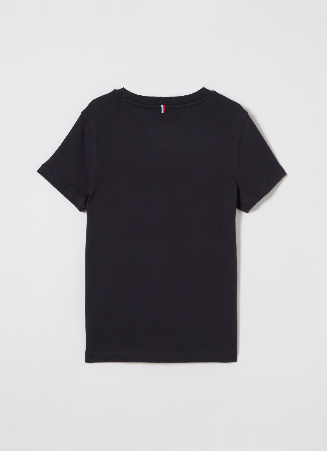 Tommy Hilfiger T-shirt met logoborduring - voorkant 2 donkerblauw