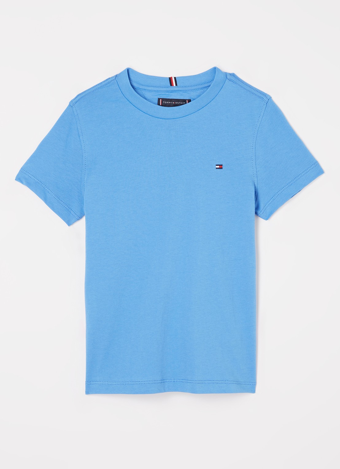 Tommy Hilfiger T-shirt met logoborduring - voorkant blue spell-c30 / blauw