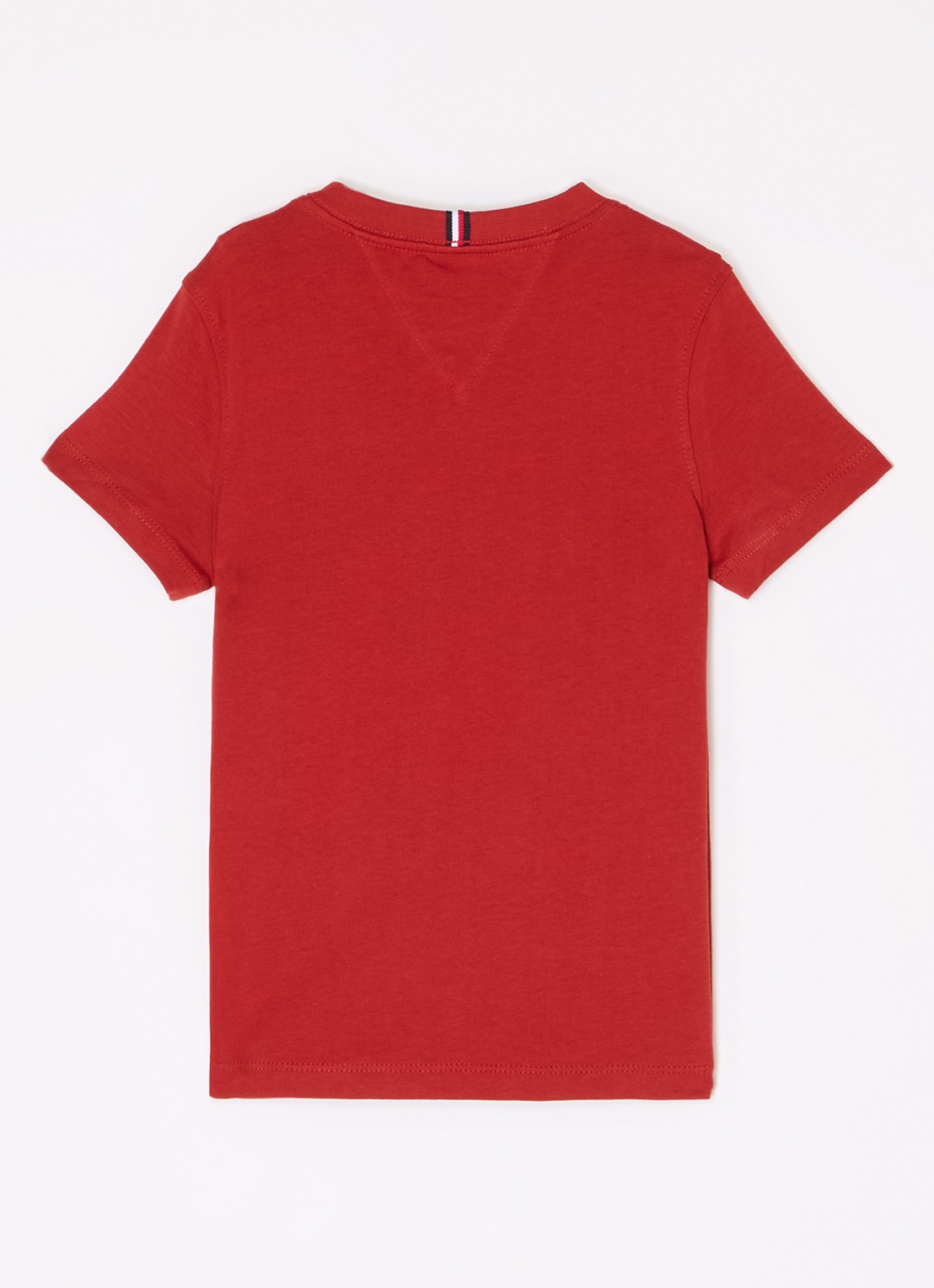 Tommy Hilfiger T-shirt met logoborduring - voorkant 2 dark magma-xnn / rood