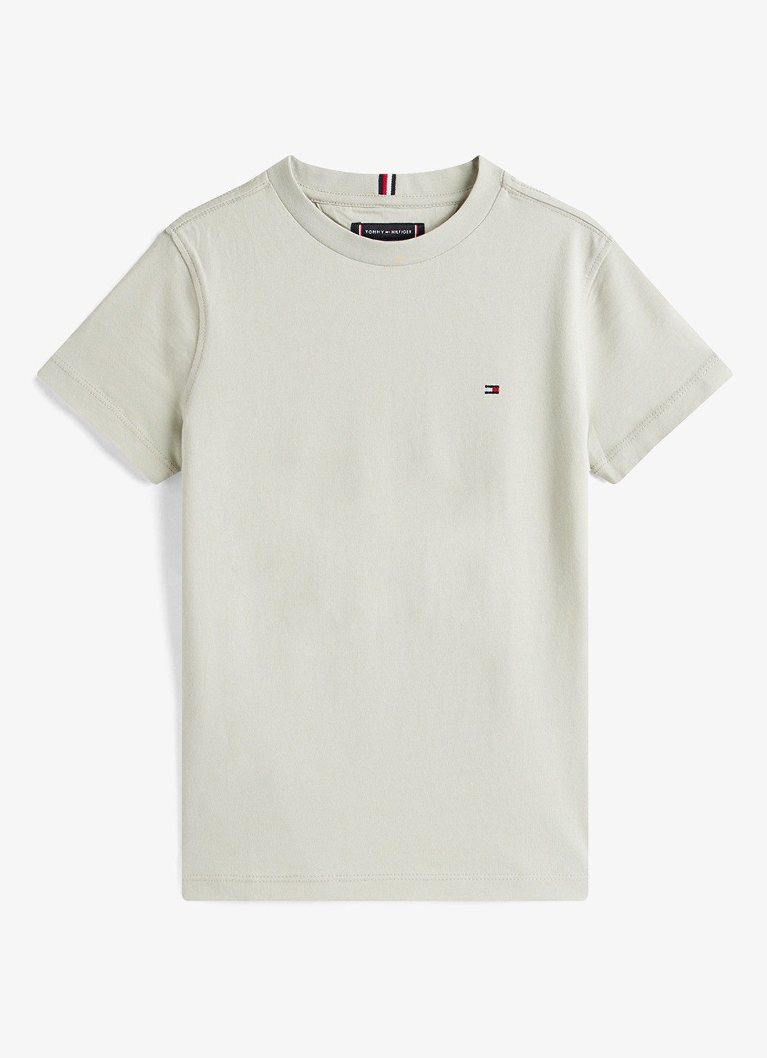 Tommy Hilfiger T-shirt met logoborduring - voorkant 2 misty sage-m1c / groen