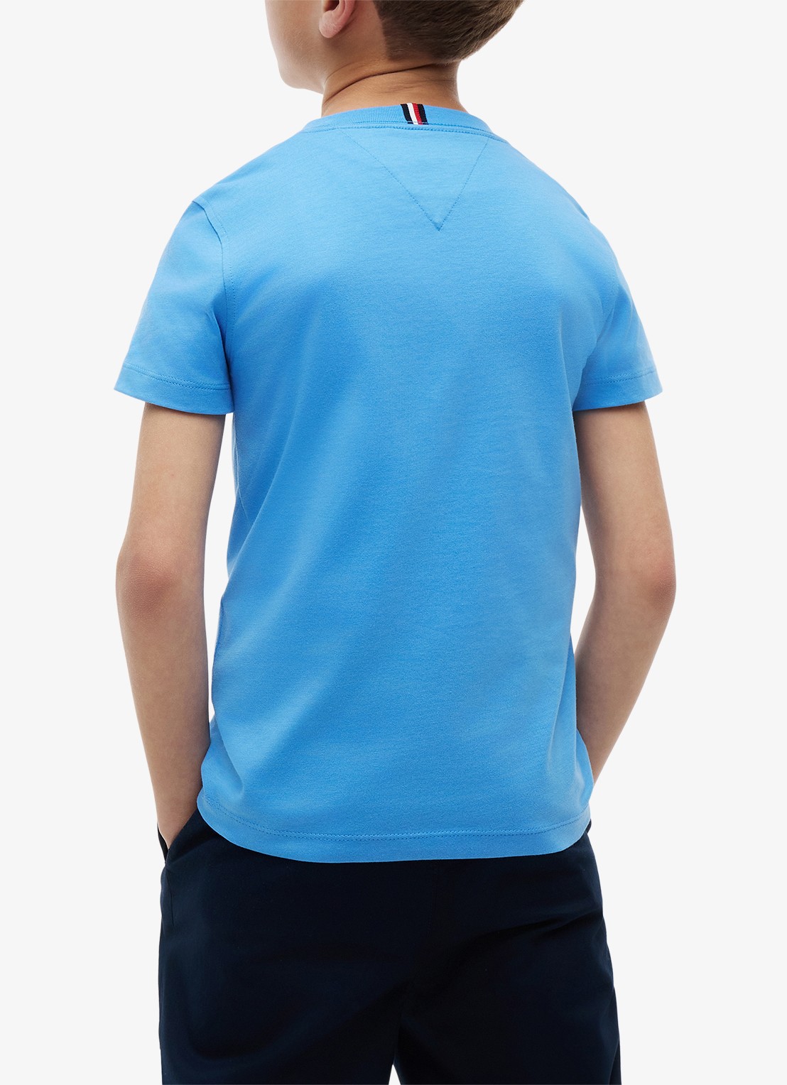 Tommy Hilfiger T-shirt met logoborduring - achterkant 5 blauw