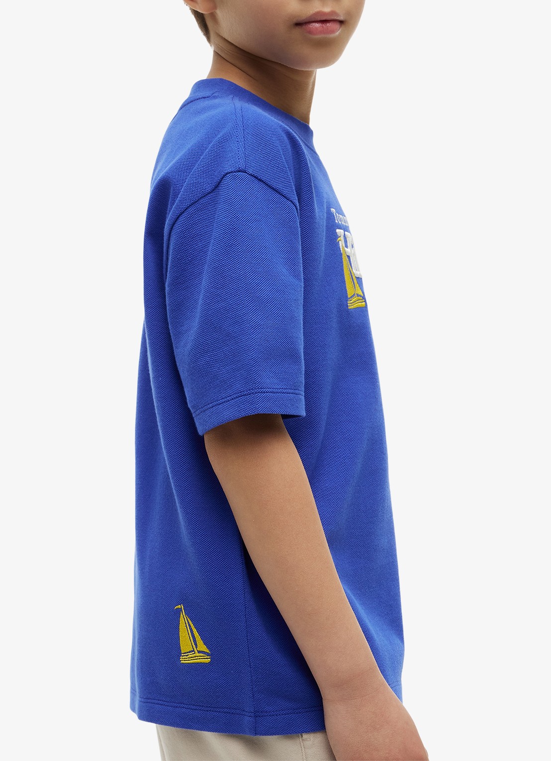 Tommy Hilfiger T-shirt met logoborduring - achterkant 2 blauw