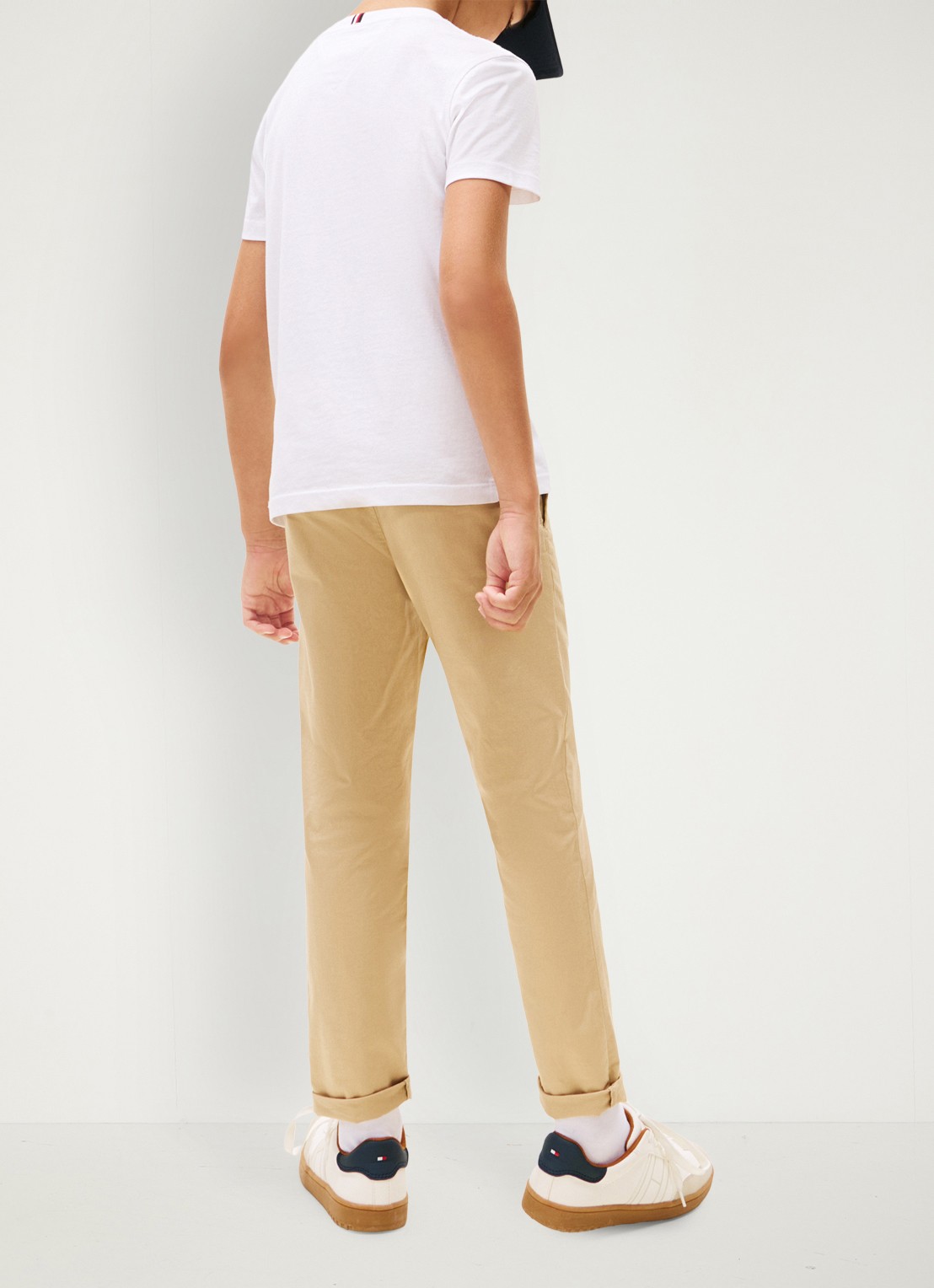 Tommy Hilfiger T-shirt met logoborduring - achterkant 4 white-ybr