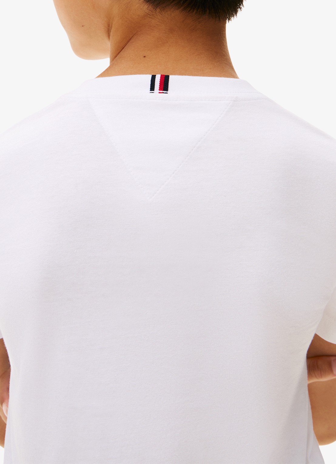 Tommy Hilfiger T-shirt met logoborduring - detail 7 white-ybr