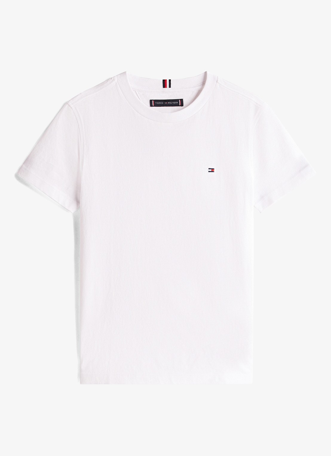 Tommy Hilfiger T-shirt met logoborduring - voorkant white-ybr