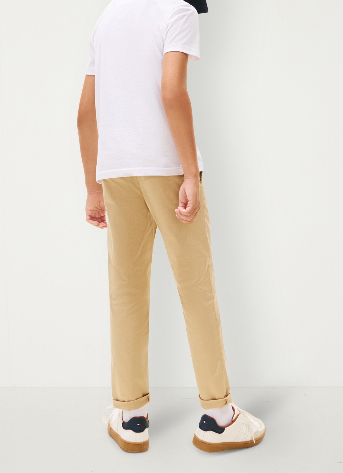 Tommy Hilfiger T-shirt met logoborduring - achterkant 3 white-ybr