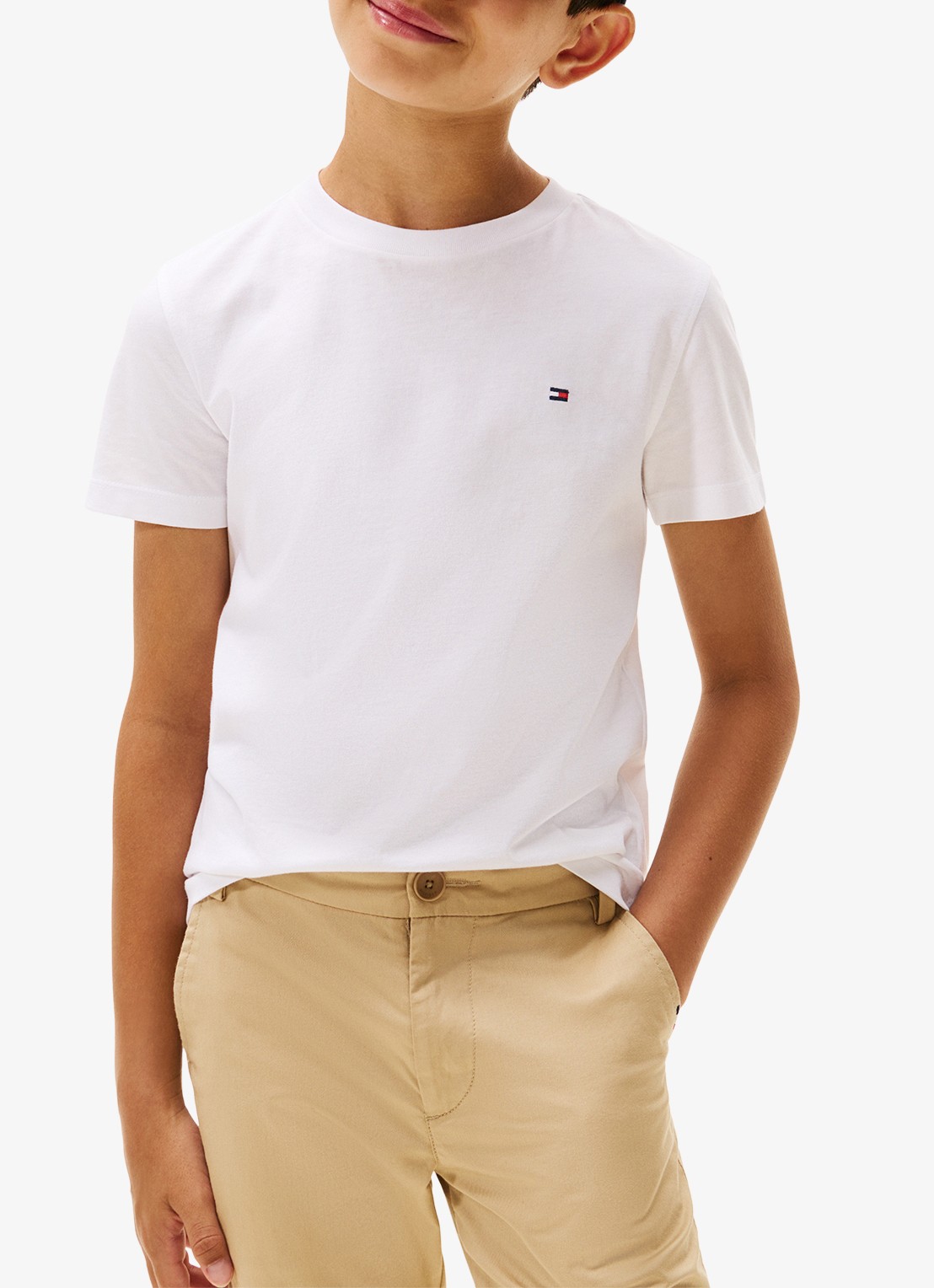 Tommy Hilfiger T-shirt met logoborduring - detail 4 white-ybr