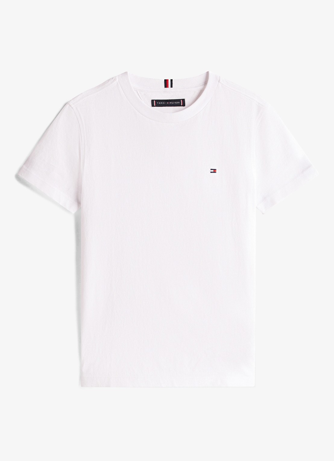 Tommy Hilfiger T-shirt met logoborduring - voorkant white-ybr