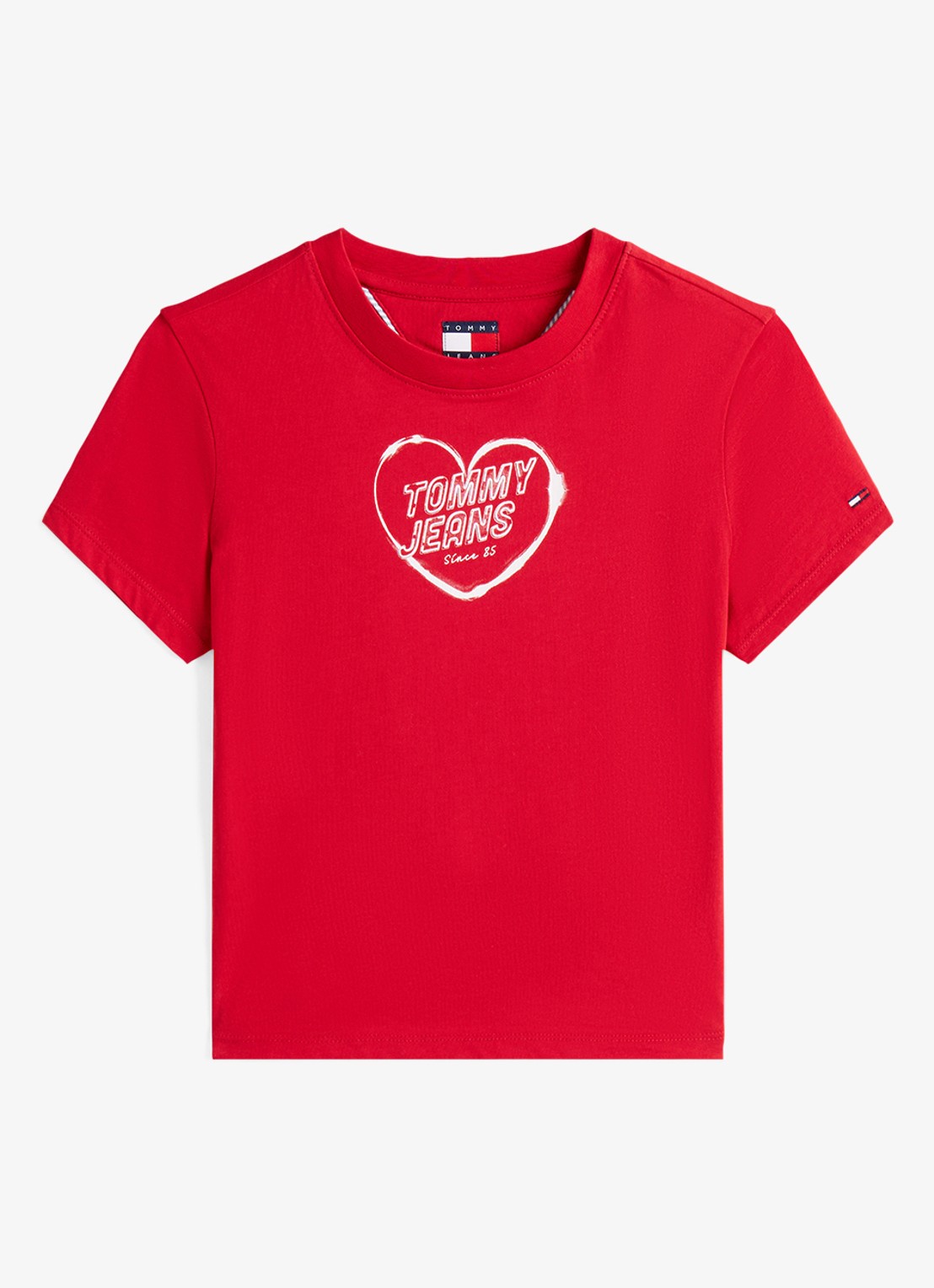 Tommy Hilfiger T-shirt met logoprint - voorkant 2 rood