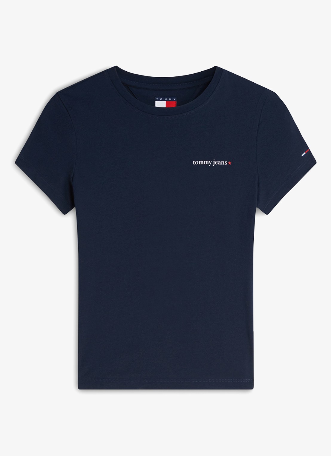 Tommy Hilfiger T-shirt met logoprint - voorkant 2 donkerblauw
