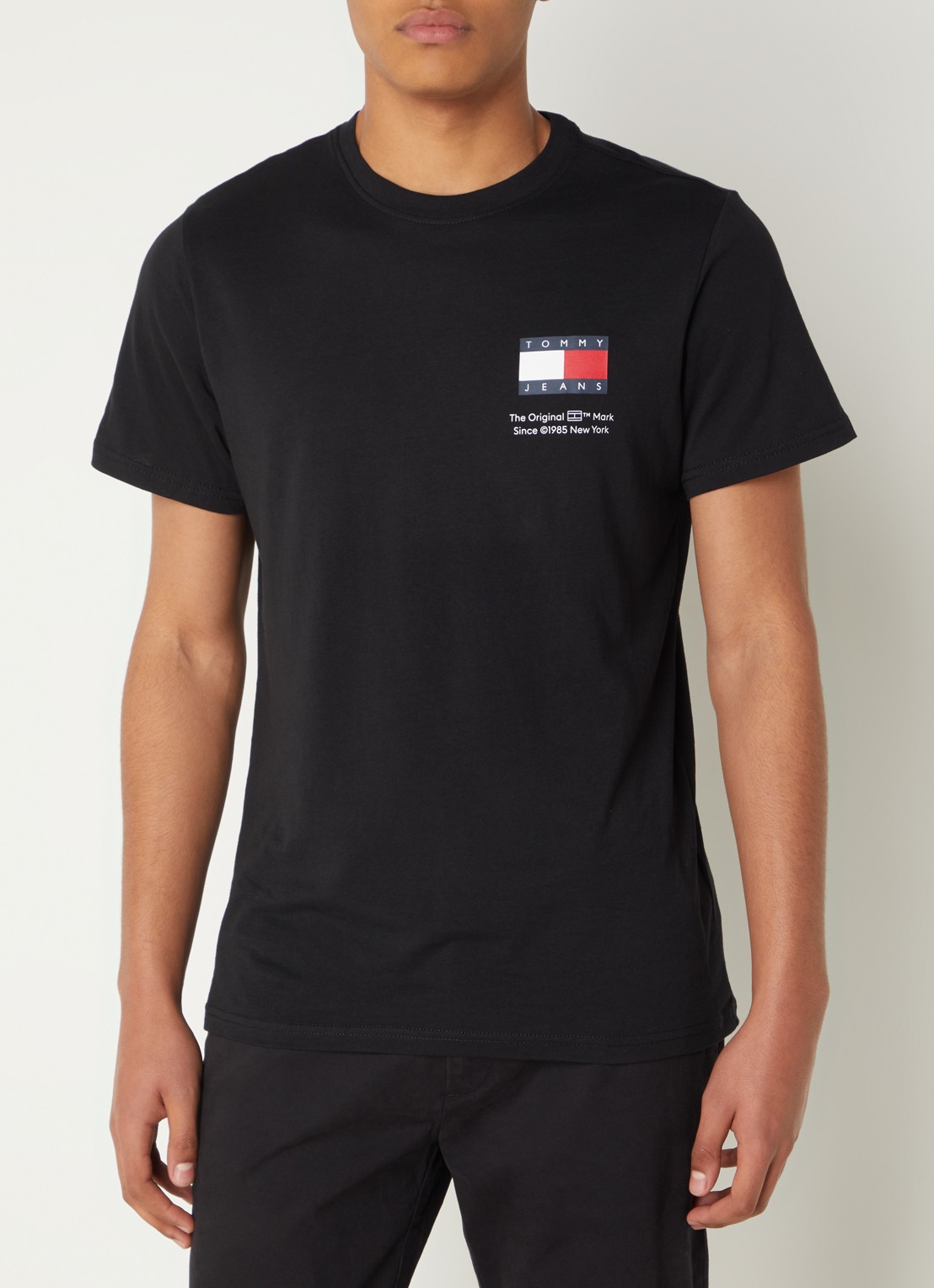 Tommy Hilfiger T-shirt met logoprint - detail zwart