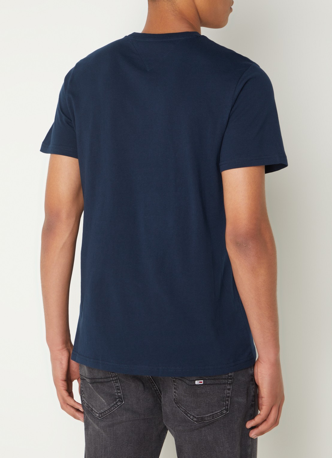 Tommy Hilfiger T-shirt met logoprint - achterkant 4 donkerblauw