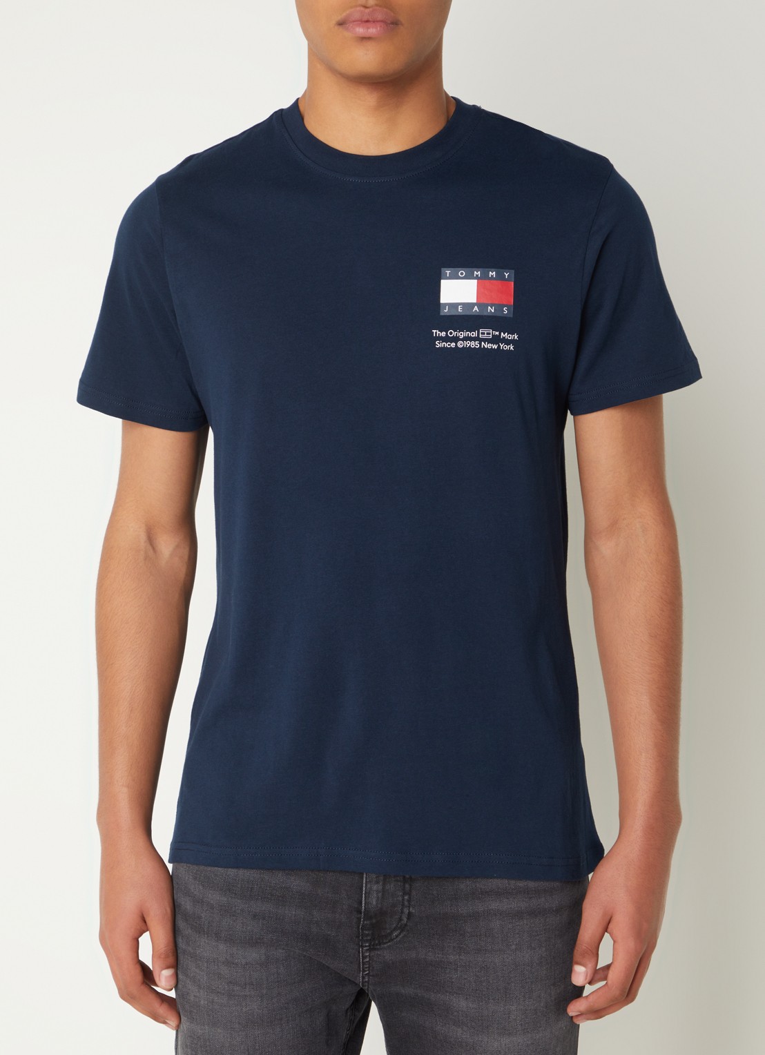 Tommy Hilfiger T-shirt met logoprint - detail 3 donkerblauw