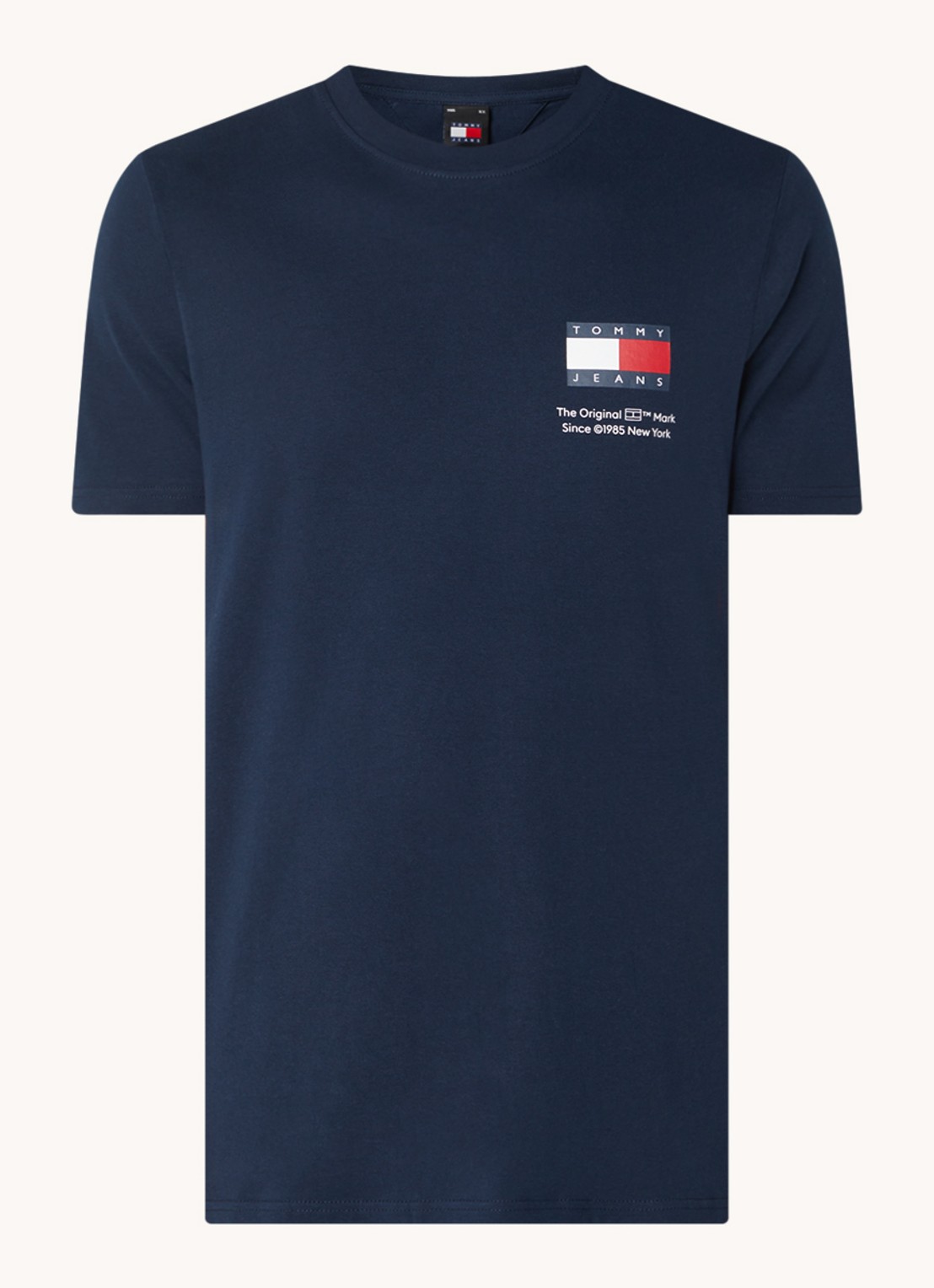 Tommy Hilfiger T-shirt met logoprint - voorkant donkerblauw