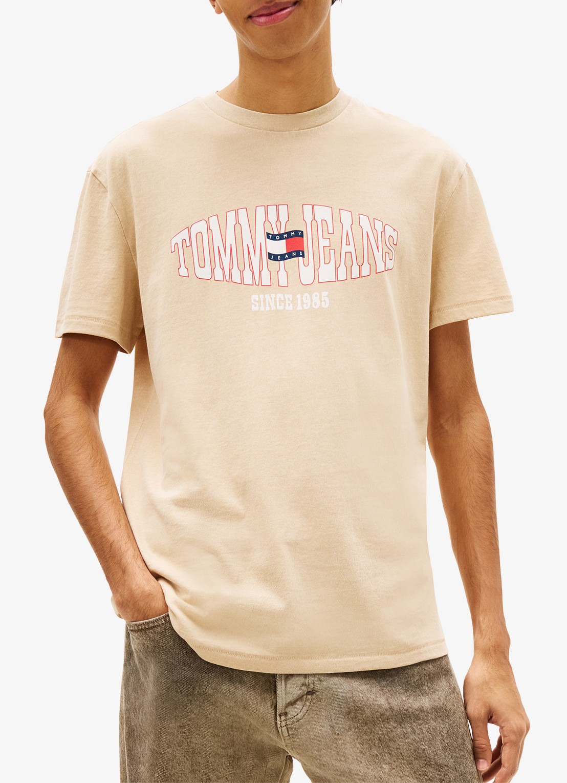 Tommy Hilfiger T-shirt met logoprint - detail 2 goud