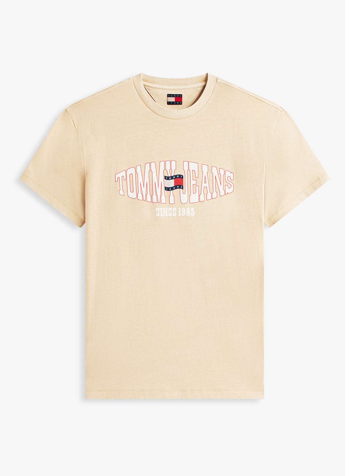 Tommy Hilfiger T-shirt met logoprint - voorkant 4 goud