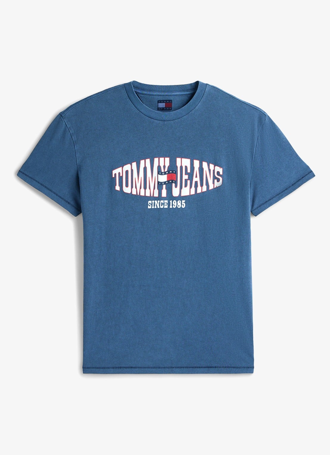 Tommy Hilfiger T-shirt met logoprint - voorkant blauw