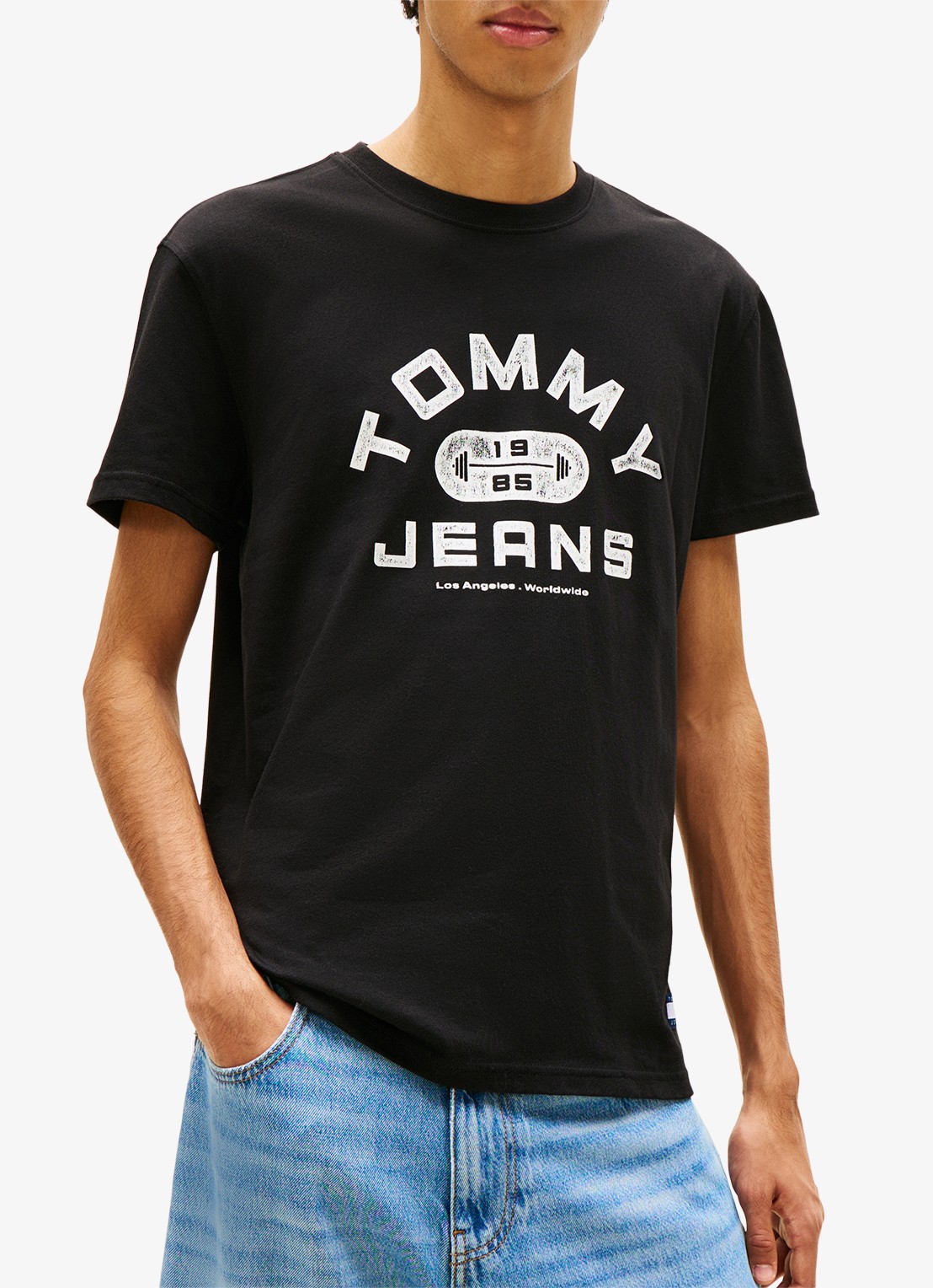Tommy Hilfiger T-shirt met logoprint - detail 4 zwart