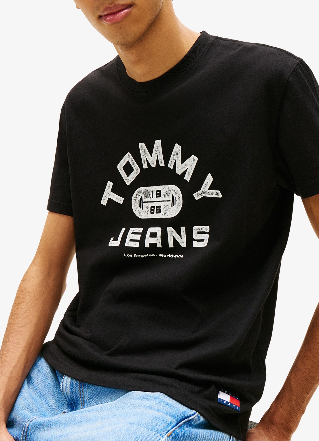 Tommy Hilfiger T-shirt met logoprint - detail 5 zwart
