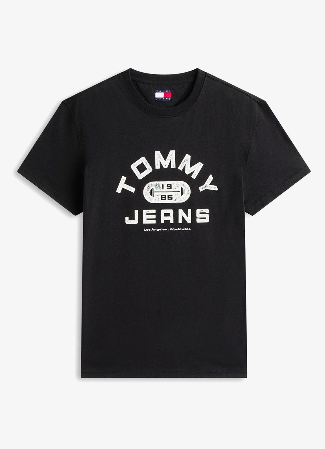 Tommy Hilfiger T-shirt met logoprint - voorkant 2 zwart