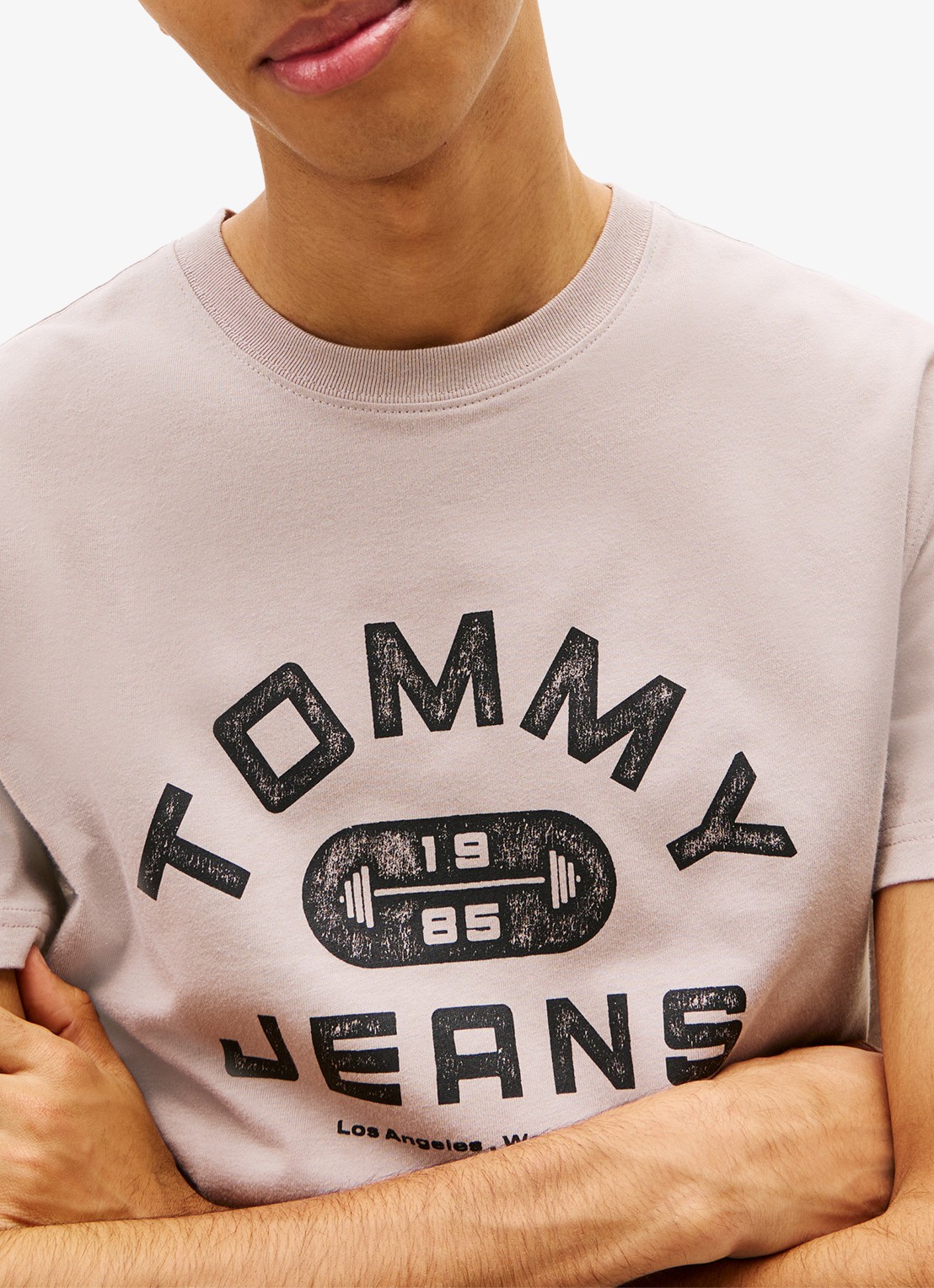 Tommy Hilfiger T-shirt met logoprint - detail 5 oudroze
