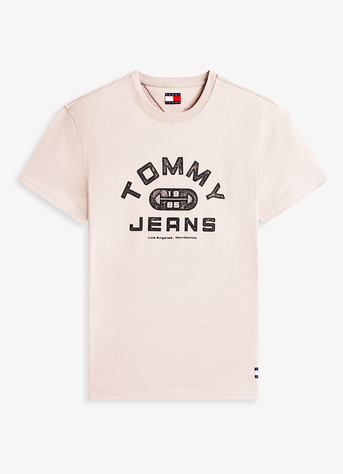 Tommy Hilfiger T-shirt met logoprint - voorkant 2 oudroze