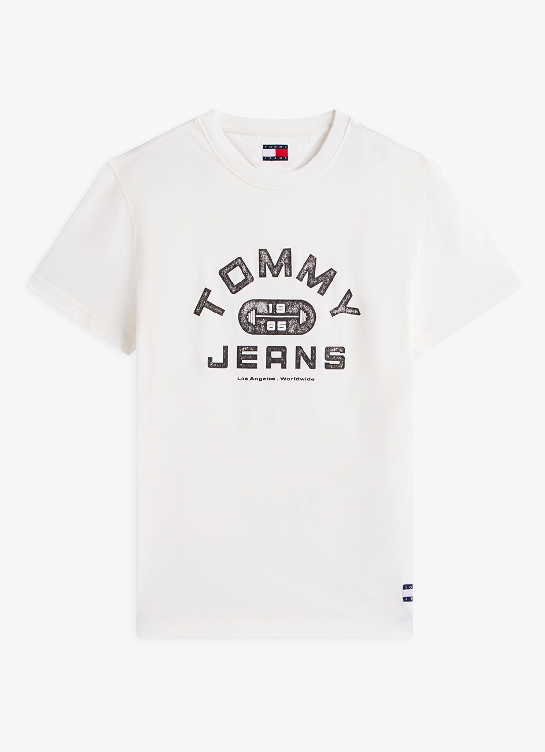 Tommy Hilfiger T-shirt met logoprint - voorkant 2 wit