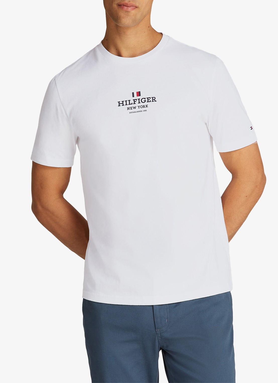 Tommy Hilfiger T-shirt met logoprint - detail 4 wit