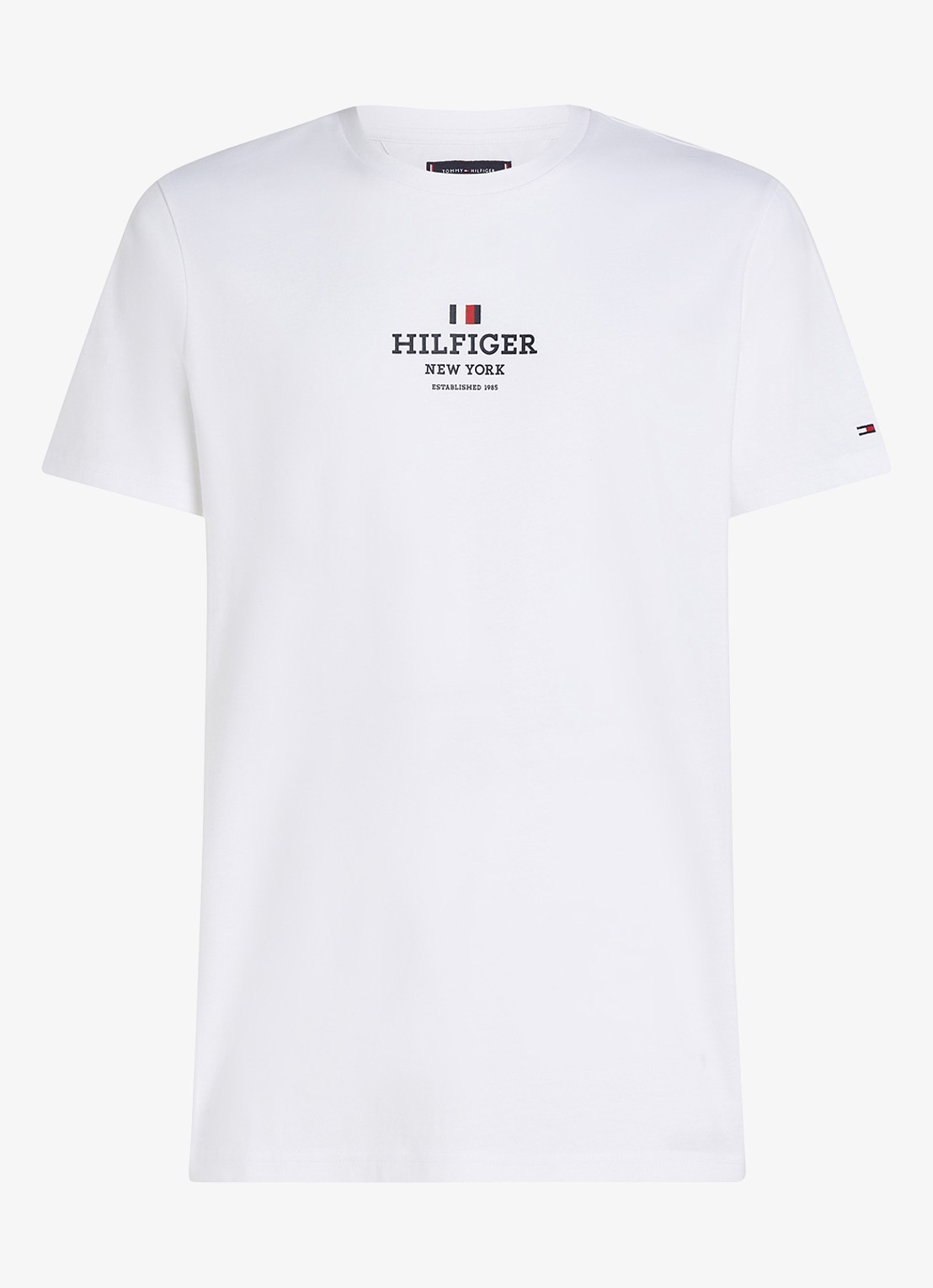 Tommy Hilfiger T-shirt met logoprint - voorkant wit
