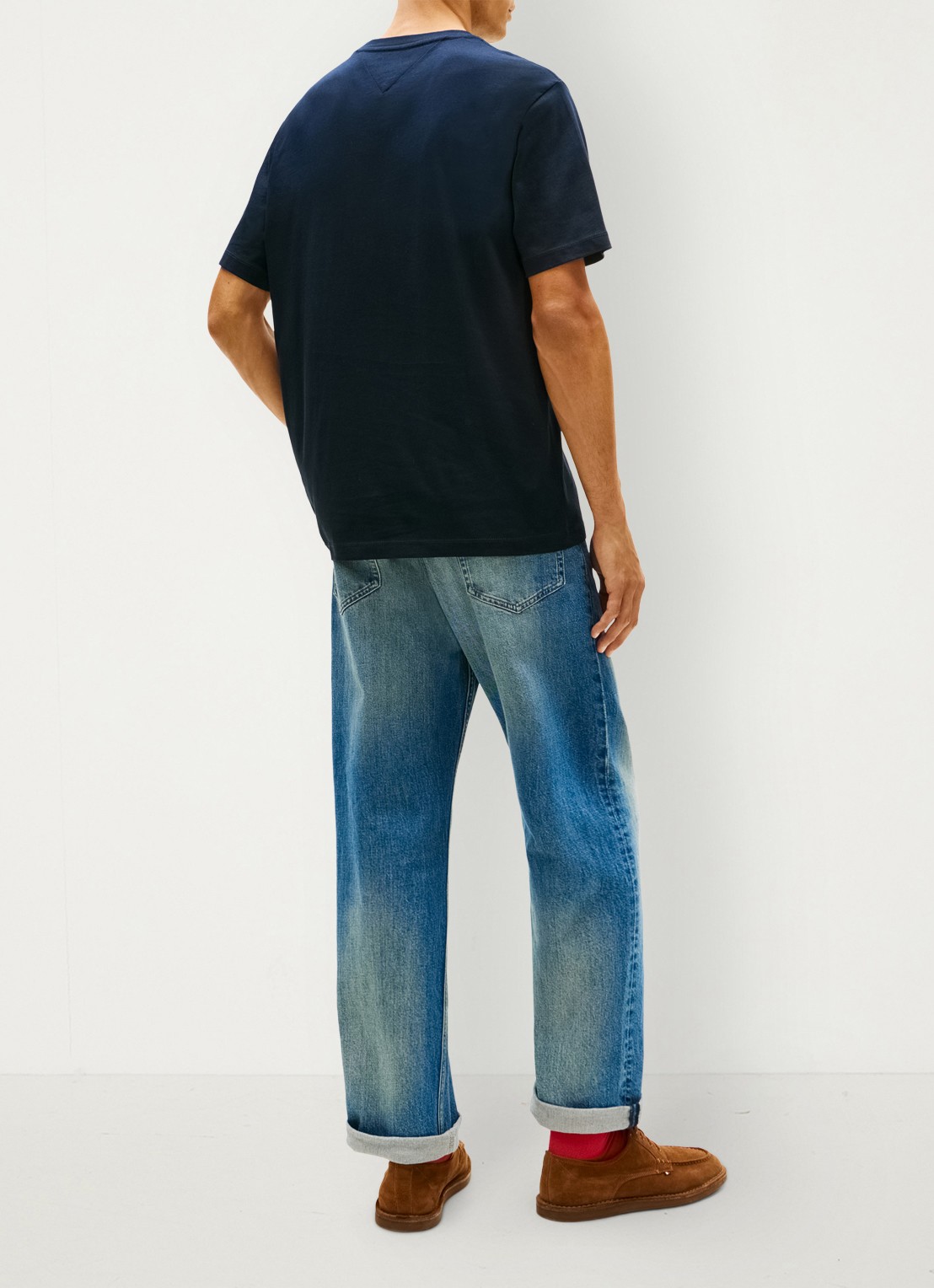 Tommy Hilfiger T-shirt met logoprint - achterkant donkerblauw