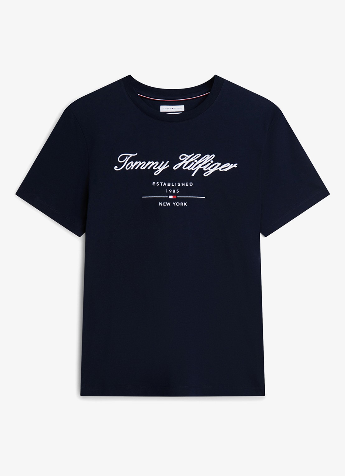 Tommy Hilfiger T-shirt met logoprint - voorkant 5 donkerblauw