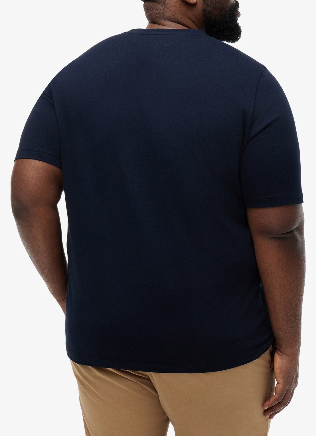 Tommy Hilfiger T-shirt met logoprint - achterkant blauw