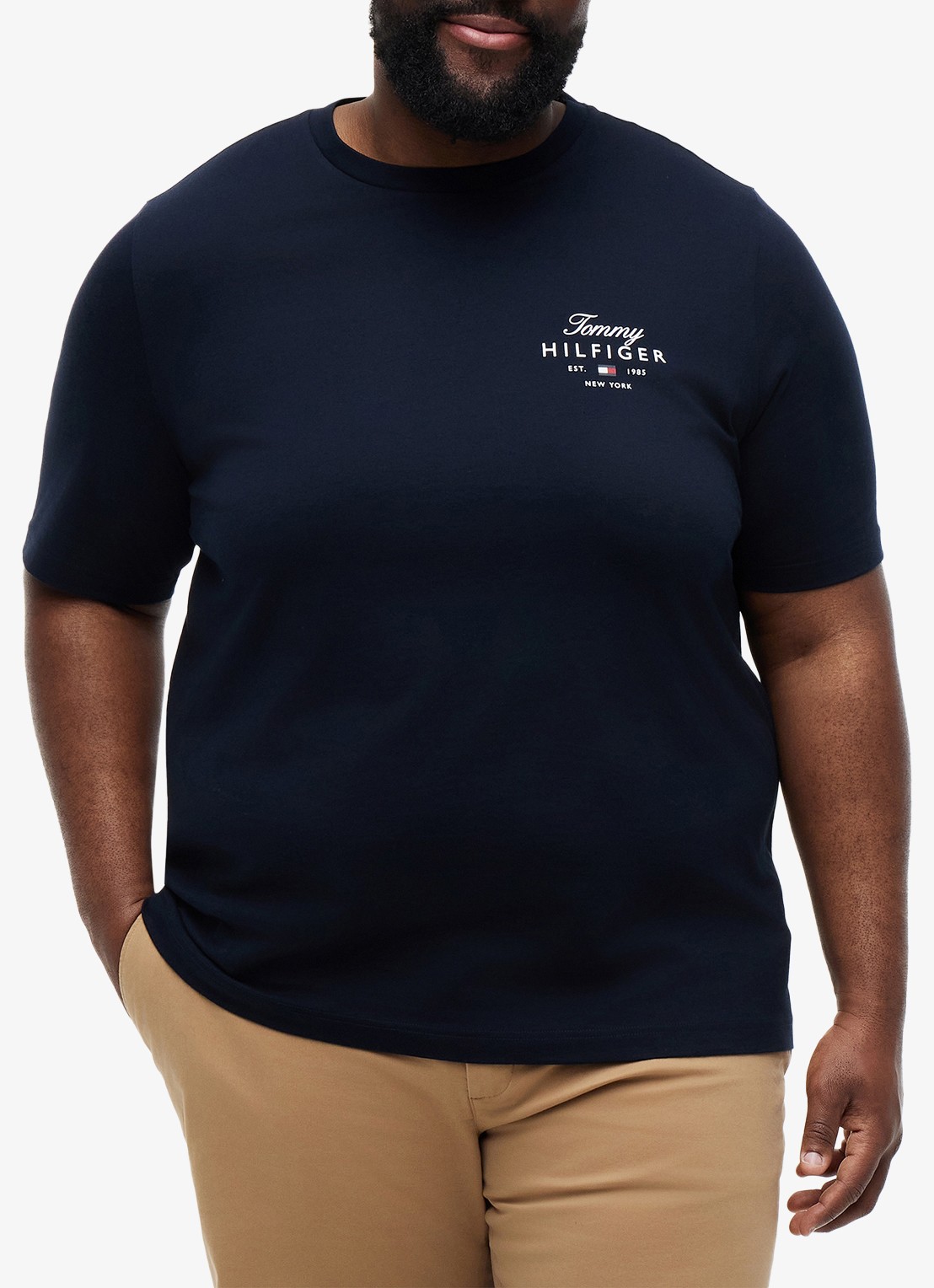 Tommy Hilfiger T-shirt met logoprint - detail 4 blauw