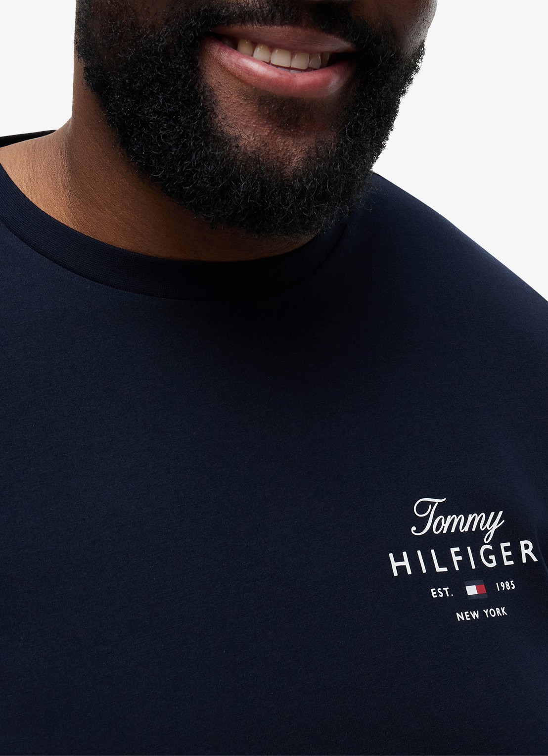Tommy Hilfiger T-shirt met logoprint - detail 5 blauw