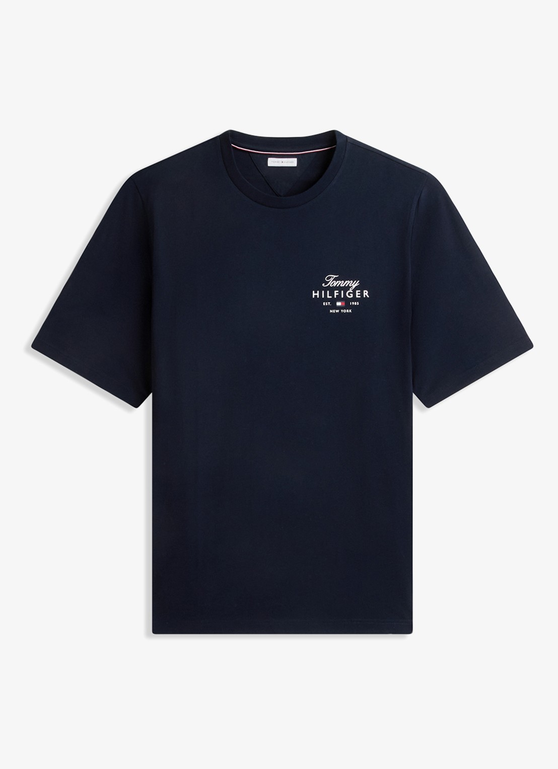 Tommy Hilfiger T-shirt met logoprint - voorkant 2 blauw