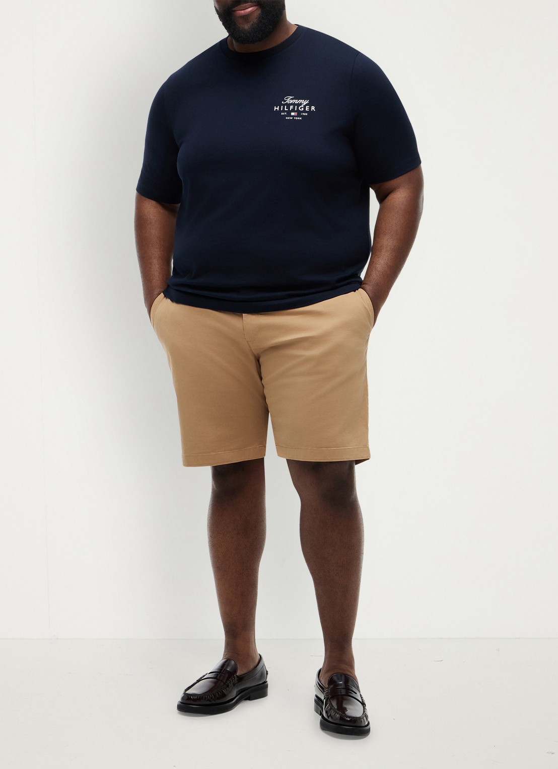 Tommy Hilfiger T-shirt met logoprint - voorkant 3 blauw