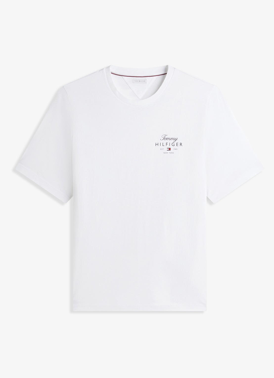 Tommy Hilfiger T-shirt met logoprint - voorkant wit
