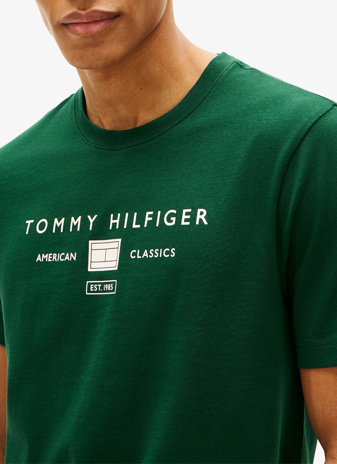 Tommy Hilfiger T-shirt met logoprint - detail 3 groen