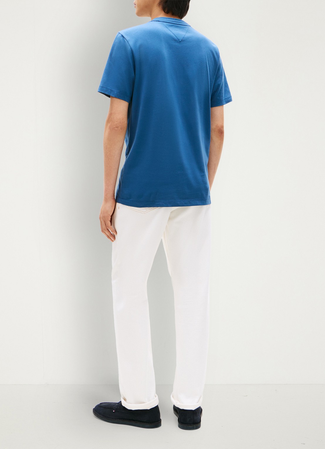 Tommy Hilfiger T-shirt met logoprint - achterkant 6 blauw
